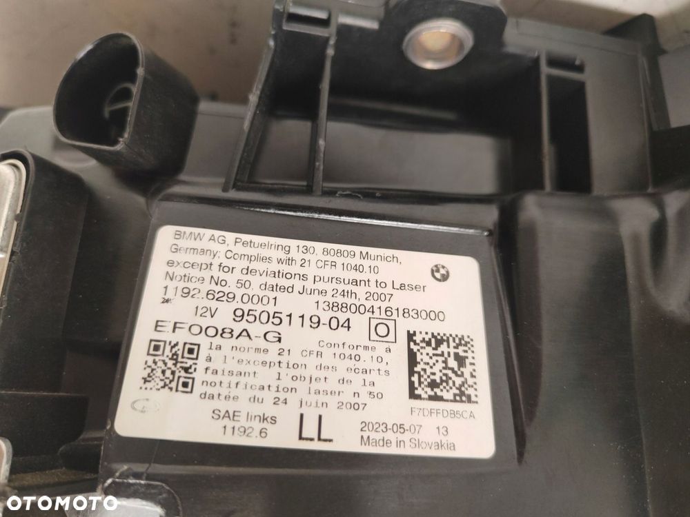 BMW 4 G22 LASER CIEMNA USA LAMPA LEWY PRZÓD 9505119-04, 9505119 - 6