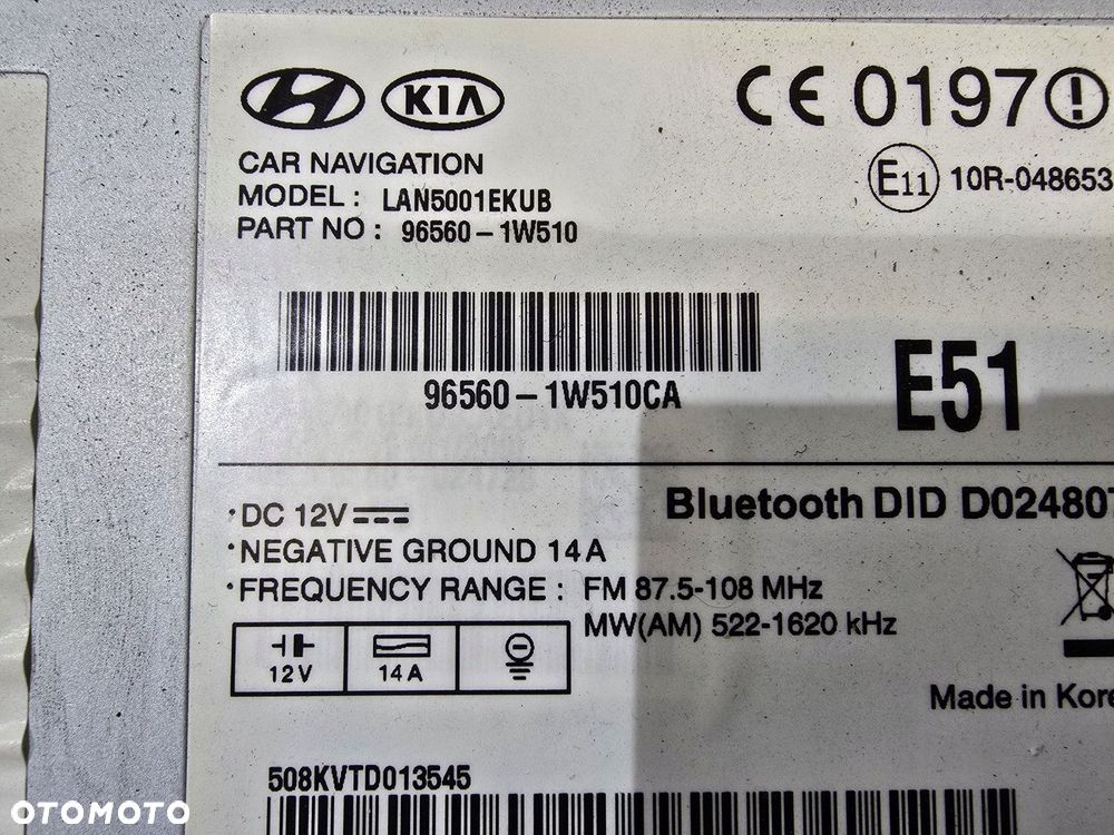 radio navi nawigacja ekran kia rio iii 14-17r 96560-1w510 - 7