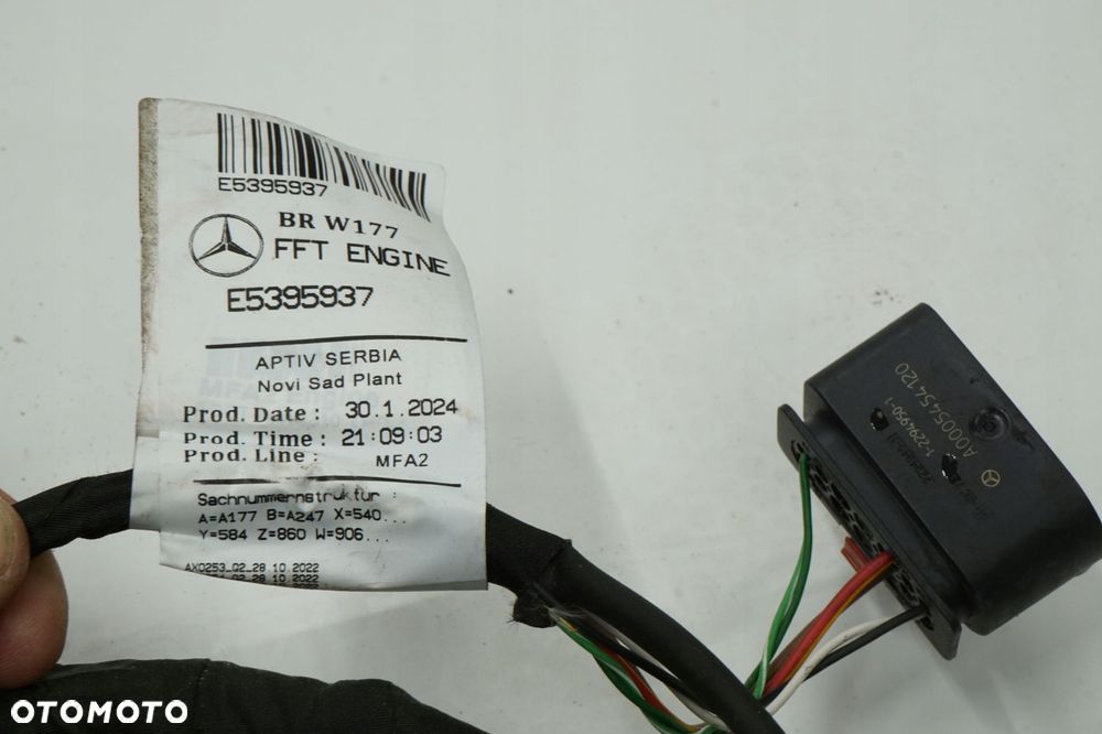 MERCEDES W177 LIFT WIĄZKA INSTALACJA SILNIKA 1.3CGI HYBRYDA - 4