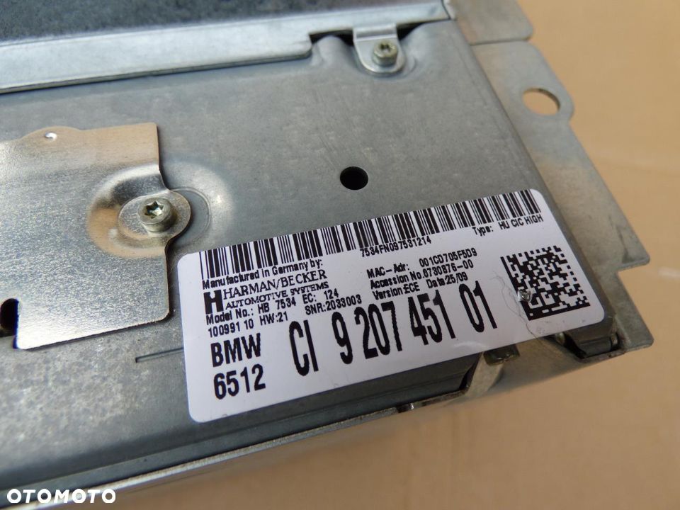NAWIGACJA CZYTNIK BMW F01 f02 F10 F07 F13 HARMAN/BECKER - 6