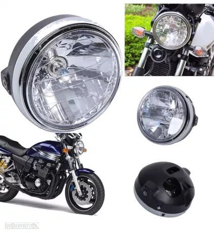Farol tipo hornet 600 cb 500 xjr 1300 Gs 500 redondo café racer - 1