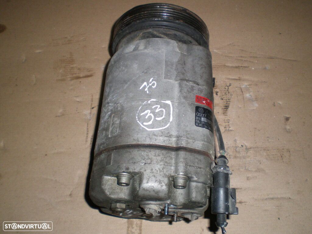 Compressor AC 1J0820803G AUDI A3 1.6 I VW GOLF 4 2001 1.4 I VW GOLF 4 (1J) 2000 1.4I 16V 75CV 5P CINZA GASOLINA ZEXEL - 1
