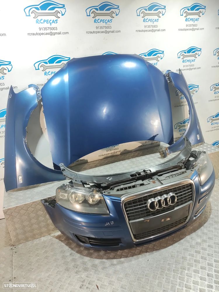 FRENTE COMPLETA AUDI A3 8P 8P1 FASE II 2 CAPOT PARACHOQUES GUARDA-LAMAS OTICAS RADIADOR VENTILADOR FRENTE FIBRA REFORÇO DIESEL - 2