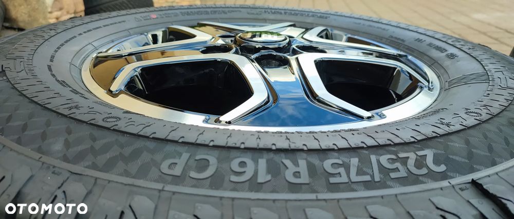 Koła Całoroczne Felgi Aluminiowe Oryg. Fiat Ducato Maxi Peugeot Boxer Citroen Jumper 16 cali 5x130 Ø78,1mm Et68 Continental 225/75/16 2025r Idealne !! Starogard Gdański - Wysyłka - 6