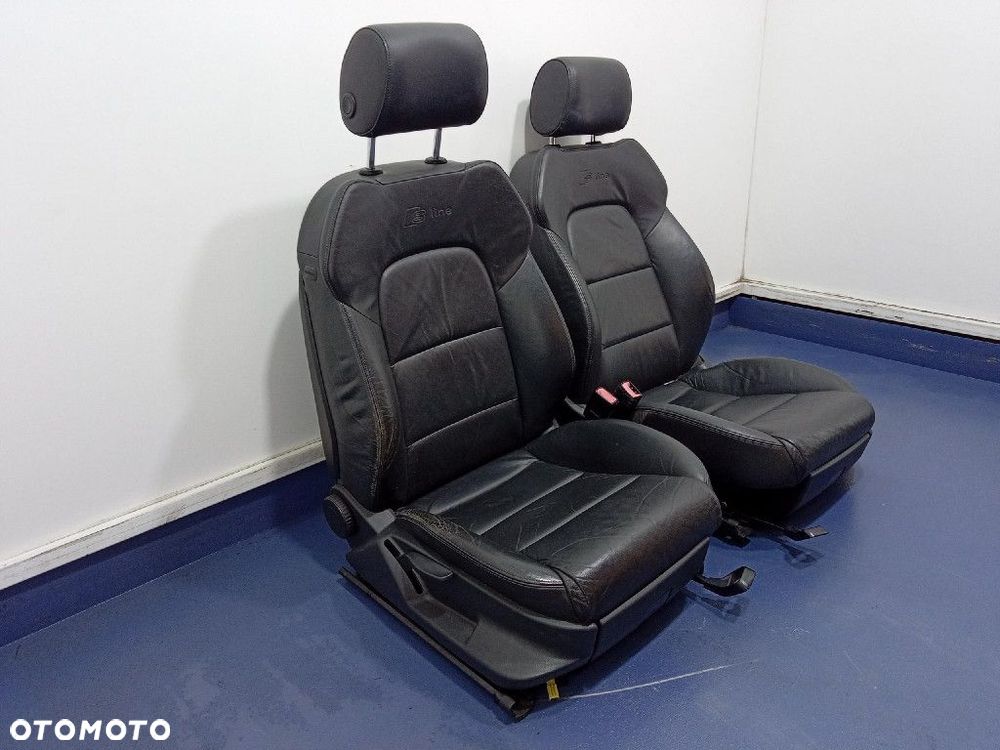 AUDI A3 8P 5D SPORTBACK FOTELE PRZÓD LEWY PRAWY S-LINE SKÓRA ANGLIK - 3