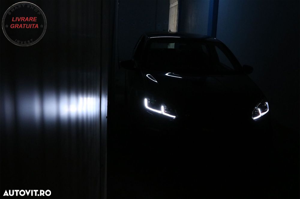 Faruri LED VW Golf 6 VI (2008-2013) Facelift G7.5 GTI Design Rosu Semnalizare Secv- livrare gratuita - 12