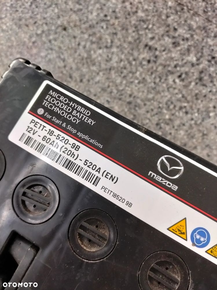oryginał oe akumulator nowy mazda pe1t-18-520-9b 12v 60ah 20h 520a - 2