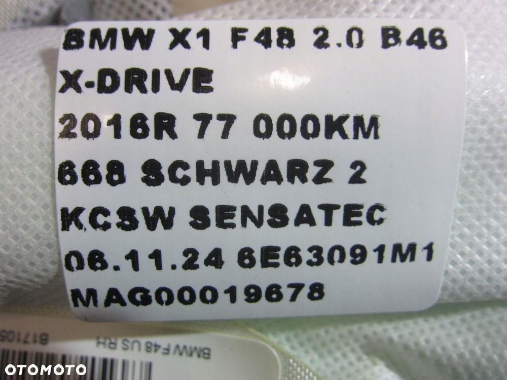 BMW X1 F48 USA 7352604 72127352604 PODUSZKA AIRBAG KURTYNA POWIETRZNA PRAWA - 8