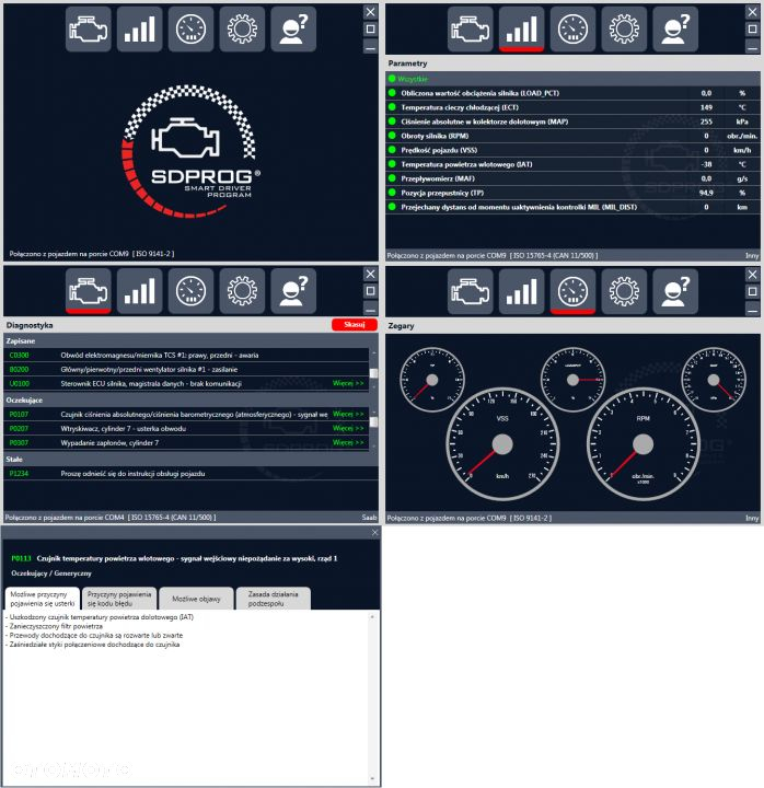 Interfejs iCar3 OBD2 WiFi + polski program SDPROG - 6
