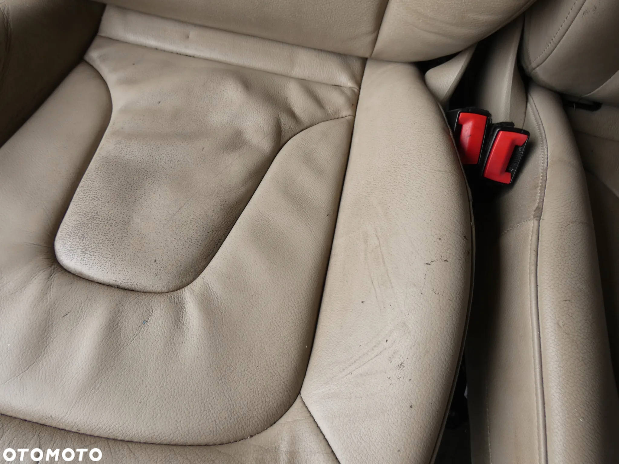 AUDI A4 B8 SEDAN FOTELE KANAPA KOMPLET BEŻOWE SKÓRA GORLICE - 12