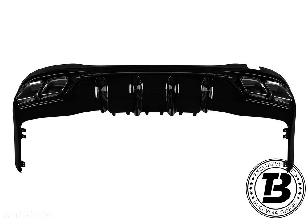 Difuzor Bara Spate cu Ornamente compatibil cu Mercedes C Class W206 C63 Design - 8