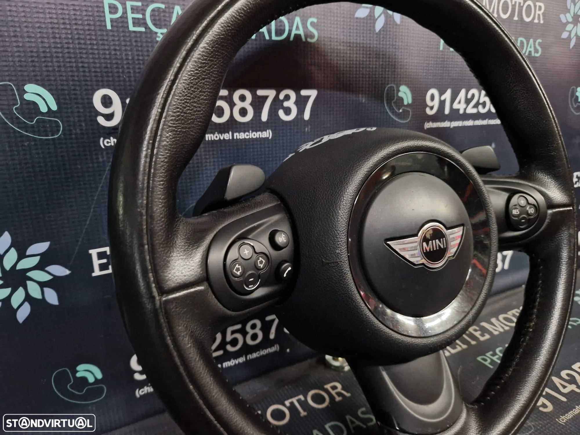 Volante usado pele com airbag MINI ONE COOPER S R56 R55 R57 PATILHAS JOHN WORKS CLUBMAN - 4