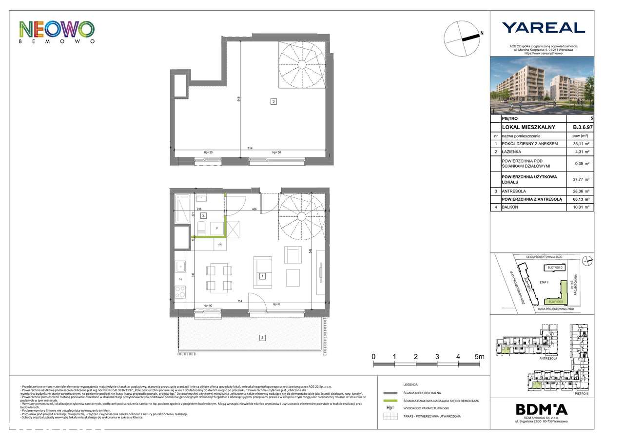 1-pokojowe mieszkanie 65m2 + balkon - Pełny obrazek: 2/8
