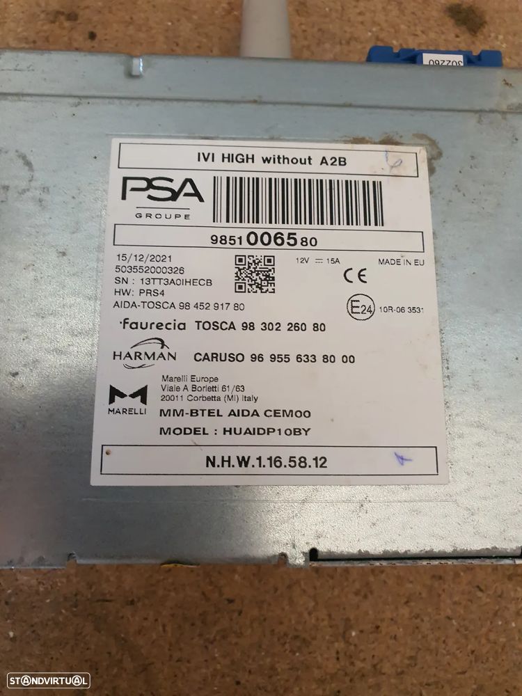 RADIO PEUGEOT 308 III / 9851006580 - 2