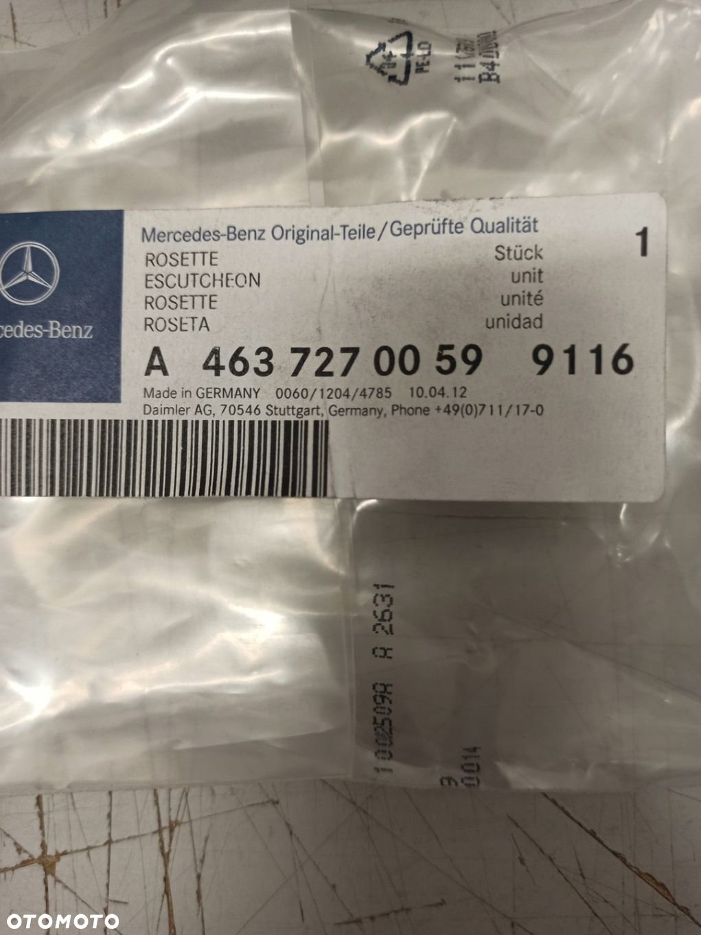 ROZETA OSŁONA PRZYCISKU SZYB MERCEDES W463 A4637270059 ASO ORG - 4