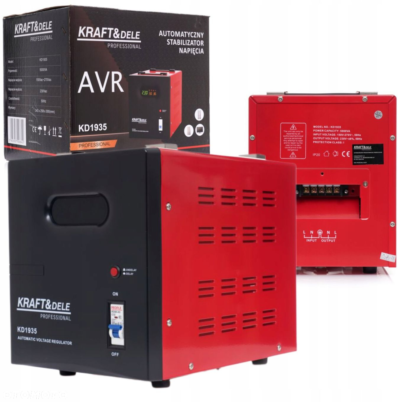 STABILIZATOR NAPIĘCIA PRĄDU AVR 5000VA 230V AGREGAT KRAFT KD1935 BENZYNA - 12