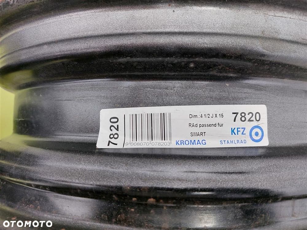 Felgi stalowe Smart Fortwo 4X112 5,5J R15 ET 22 - 13