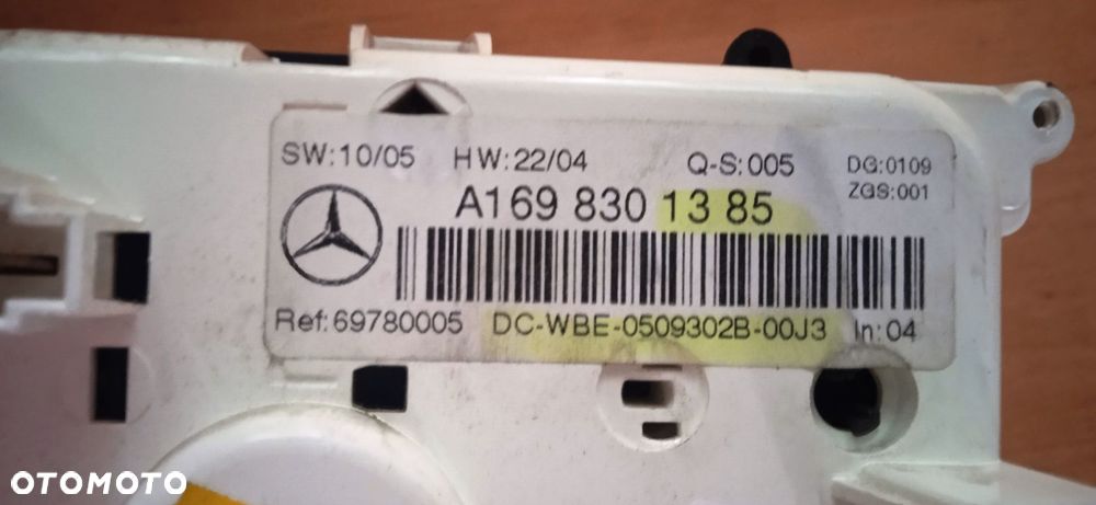 Panel nawiewu klimatyzacji Mercedes W169 A180 A1698301385 - 3