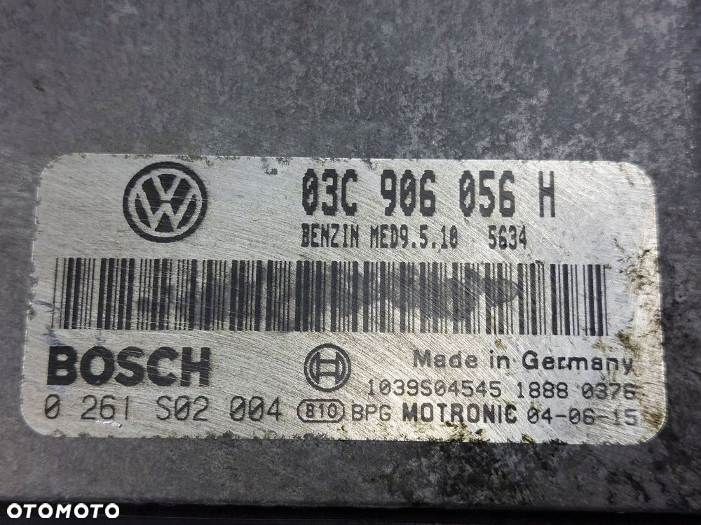 ZESTAW STARTOWY VOLKSWAGEN GOLF V 1.4 FSI 03C906056H 0261S02004 - 2