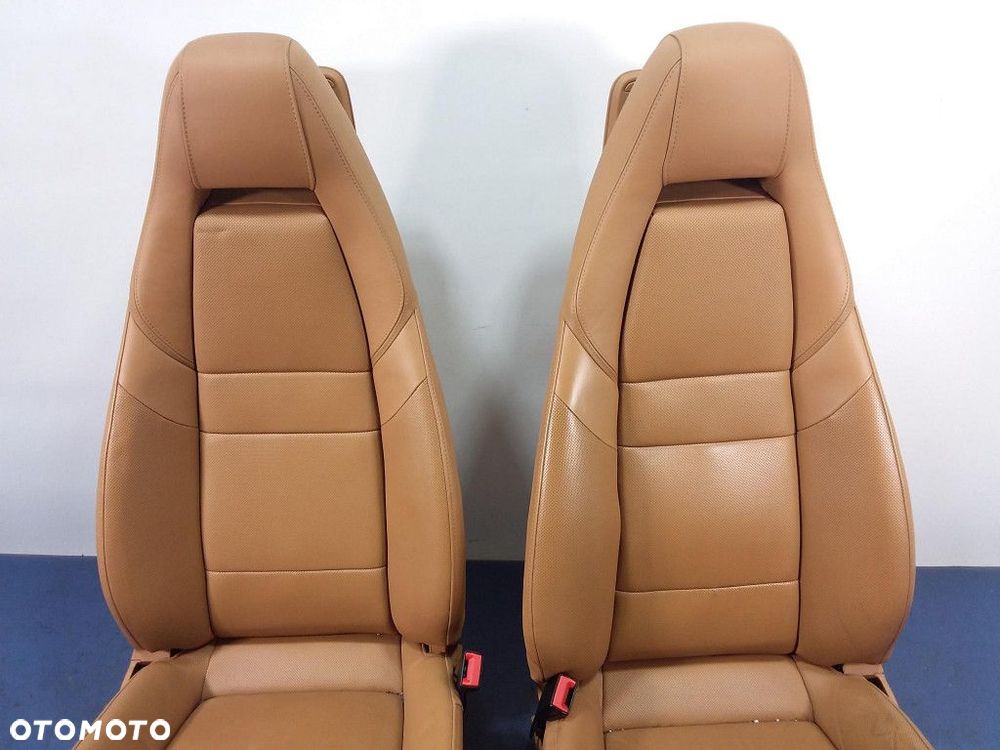 PORSCHE PANAMERA I 970 FOTELE KANAPA BOCZKI SKÓRA COGNAC KPL - 6