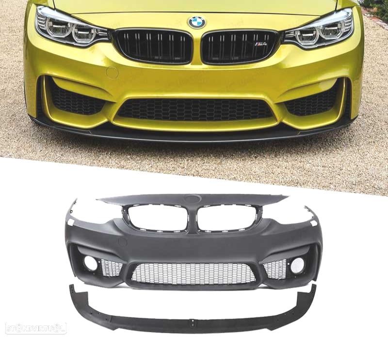 PARA-CHOQUES FRONTAL BMW F32 F33 F36 13-18 LOOK M4 SRA NEVOEIRO + SPOILER LIP - 1