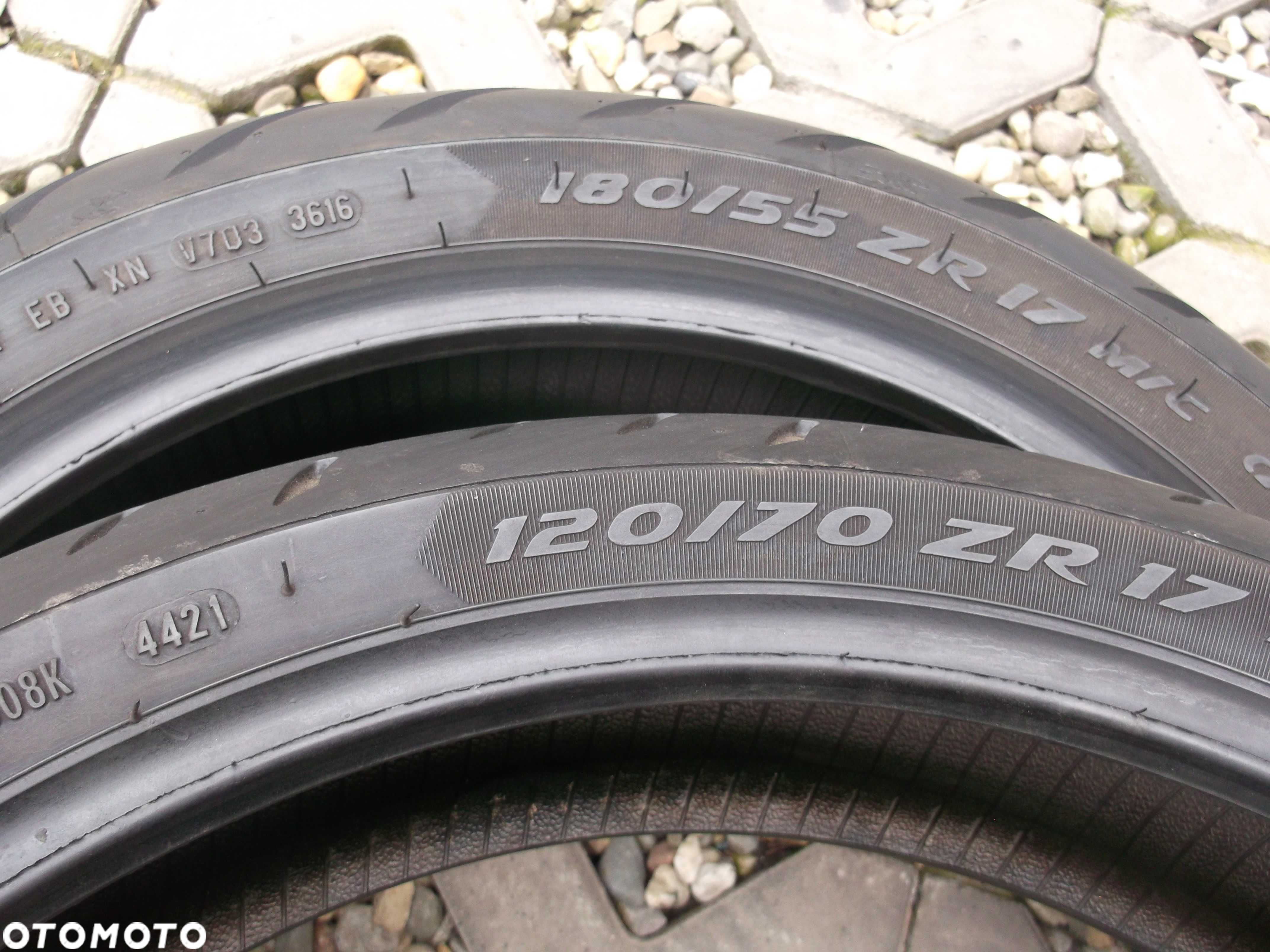 opona 120/70ZR17 180/55zr17 Metzeler Roadtec 01se komplet para stunt - 6