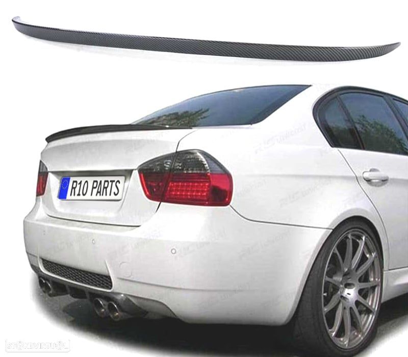 AILERON LIP SPOILER TRASEIRO BMW E90 05-12 LOOK M3 CARBONO - 1