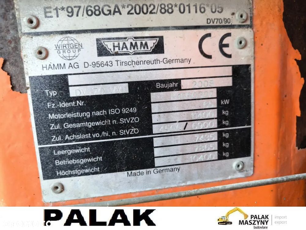 Hamm Walec drogowy   HAMM DV 70   , 2008  rok - 18