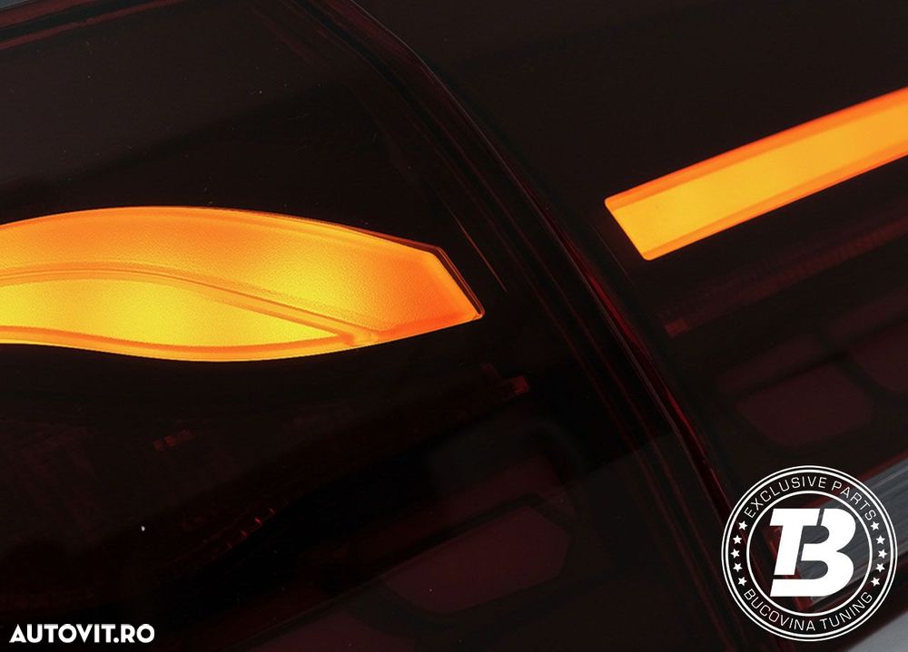 Stopuri Full LED compatibile cu VW Golf 6 VI Red Smoke Design - 9