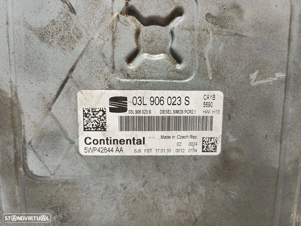 .CENTRALINA ECU MOTOR CONTINENTAL 5WP42844 AA 03L906023S SEAT IBIZA IV 6J 6JP5 1.6 TDI 90CV CAYB - 7