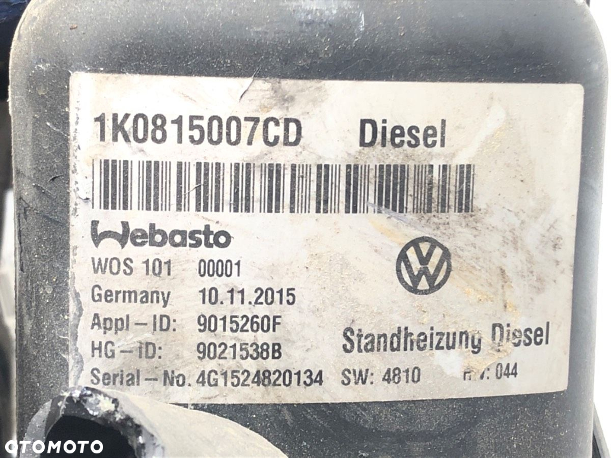 WEBASTO - 1439.00 PLN - VW TOURAN (1T1, 1T2) 2003 - 2010 2.0 TDI 125 kW [170 KM] olej napędowy 2005 - 5