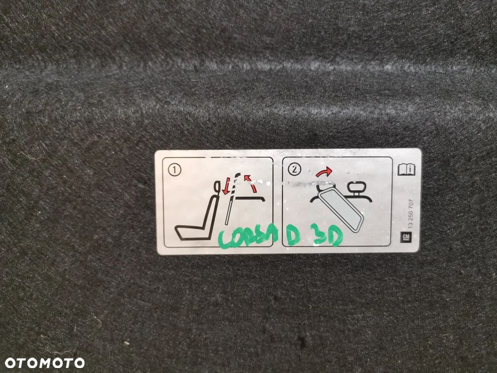 Opel Corsa D 3 drzwi Półka Tylna - 4