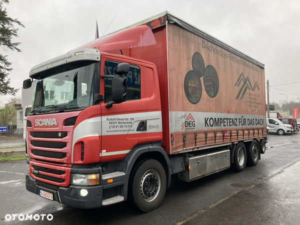 Scania Scania G320 Wózek PALFINGER Firanka Plandeka plandeka Moffett 2012
