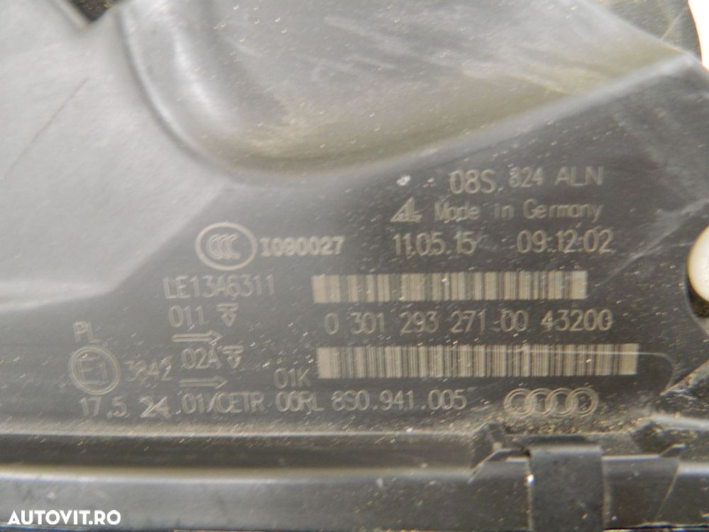 Far stanga Audi TT 8S B-Xenon LED, 2015, 2016, 2017, 2018, 2019, cod origine 8S0941105. - 6