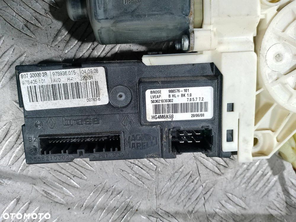 PODNOŚNIK SZYBY PRAWY PRZÓD RENAULT LAGUNA III 807300003R - 2