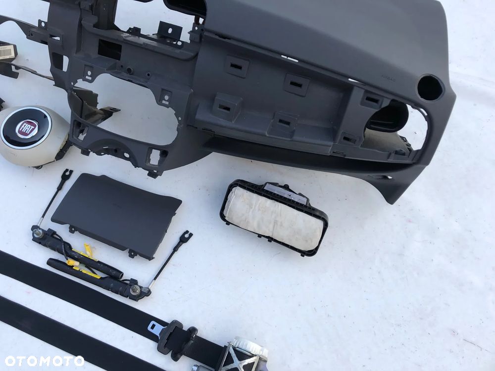 FIAT 500 DESKA KONSOLA KOKPIT AIRBAG AIR PODUSZKI POWIETRZNE KIEROWCY PASAŻERA KOLANOWA AIR BAG KOLAN PASY PAS NAPINACZE DOPINACZE NAPINACZ DOPINACZ SRS   O K A Z J A !!! - 5