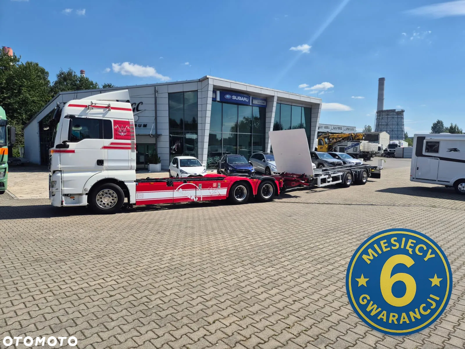 MAN TGX 28.420 6X2-2 LL / ZESTAW DO PRZEWOZU KONTENRÓW / NISKI BDF / DŁUGA RAMA  / NACZEPA HFR KM 20 / SUPER STAN / 1 WŁ  / SYPIALKA 2 ŁÓZKA / EURO 6 - 2