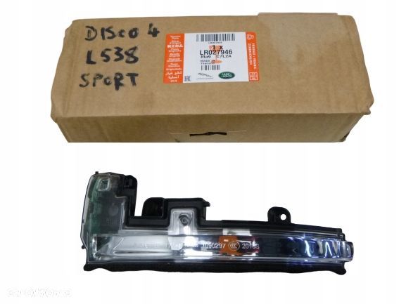 LAND ROVER DISCOVERY 4 L319 RANGE ROVER SPORT L320 LIFT EVOQUE L538 KIERUNKOWSKAZ LAMPKA LAMPA LUSTERKA ZEWNĘTRZNEGO LEWA NOWY ORYGINAŁ - 1