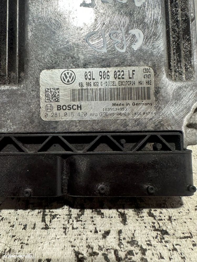 .Centralina Motor Original Bosch VAG Volkswagen CBD CBDC 2.0 TDi 03L906022LF 0281015420 EDC17CP14 2008-2012 - 8
