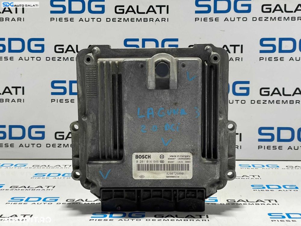 ECU Calculator Motor Bosch Renault Laguna 3 2.0 DCI 2007 - 2015 Cod 8200726880 8200905110 0281014646 [L2802] - 1