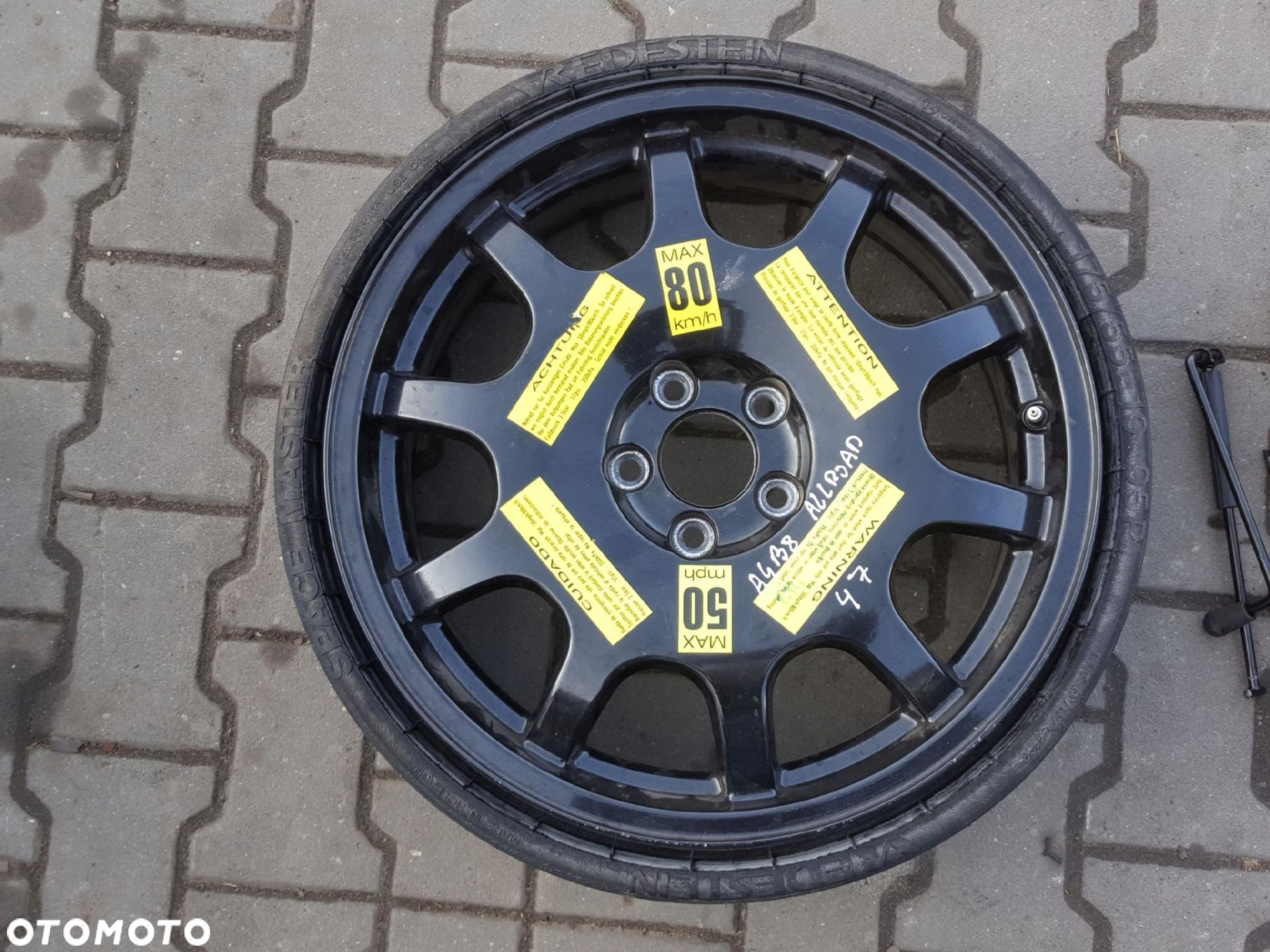AUDI A4 B8 08-16r ALLROAD KOŁO DOJAZDOWE 19 5X112 LEWAREK - 2