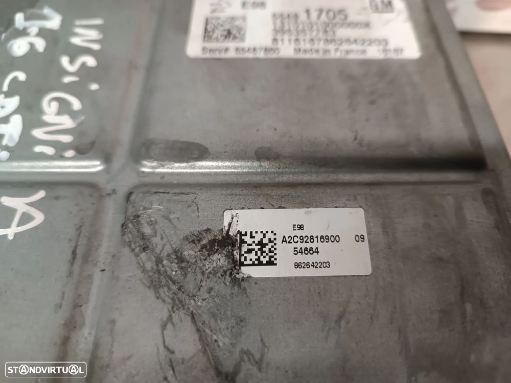 UNIDADE / CENTRALINA DO MOTOR OPEL INSIGNIA 1.6CDTI 55491705 55487860 - 3