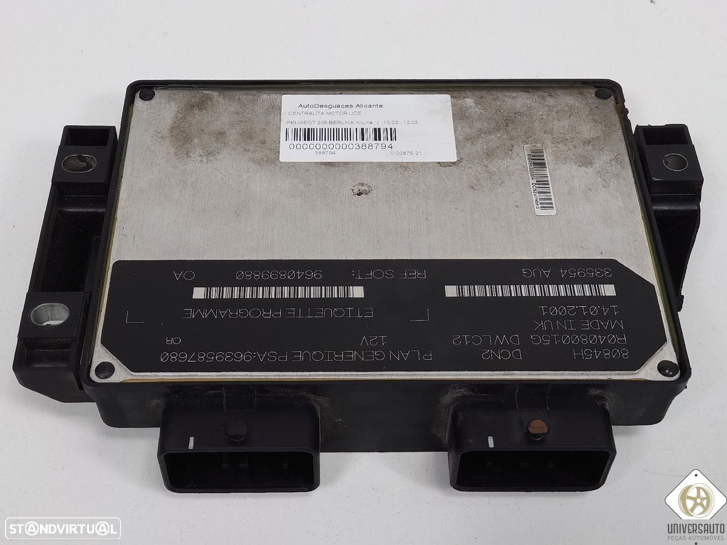 CENTRALINA MOTOR UCE PEUGEOT 206 FASTBACK 1998 - 1