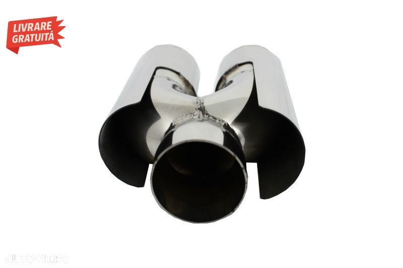 Difuzor de aer cu evacuare dubla BMW Seria 5 F10 F11 (2011-2017) cu Tobe Ornamente- livrare gratuita - 12