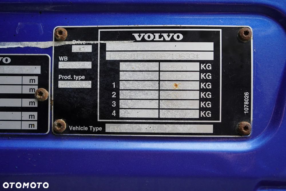 Volvo FM / 420 / 6 X 2 / SKRZYNIOWY + HDS / PALFINGER PK 26002 / WYS. 17 M / OŚ SKRĘTNA - 12