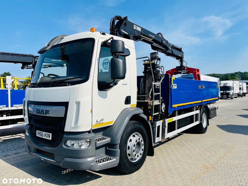 DAF CF LF 18.250 Euro 6 skrzyniowy + HDS HIAB 122 // 4x2 // manual // klima // resor // Anglik !!! // kran Krane żuraw dzwig - 1