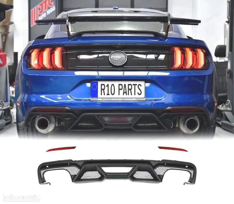 DIFUSOR TRASEIRO FORD MUSTANG 18-23 LOOK GT500 - 1
