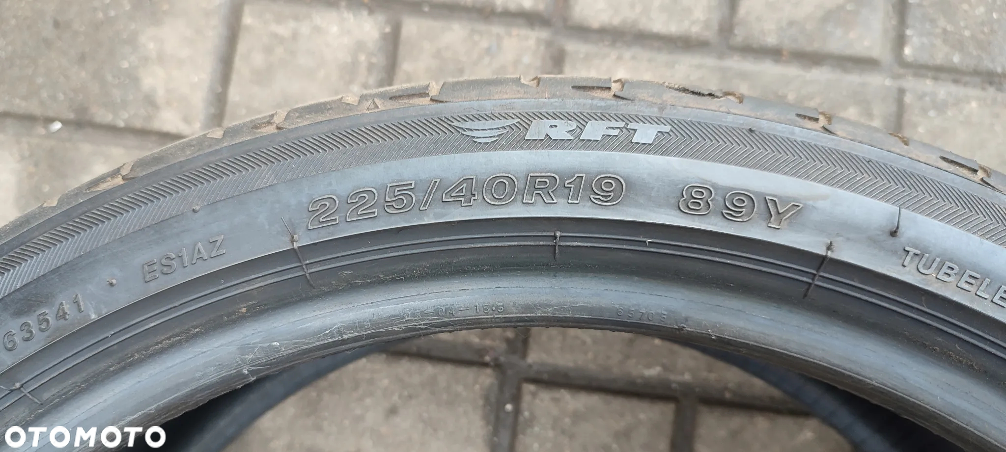 OPONY Letnie 225/40R19 BRINGESTONE POTENZA S00I (RSC) RFT (0514) 6mm LATO 2 SZTUKI para - 5