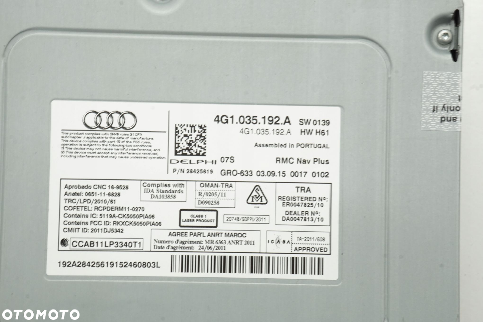 AUDI A6 C7 LIFT 15R RADIO CZYTNIK MMI NAWIGACJA 4G1035192A - 4