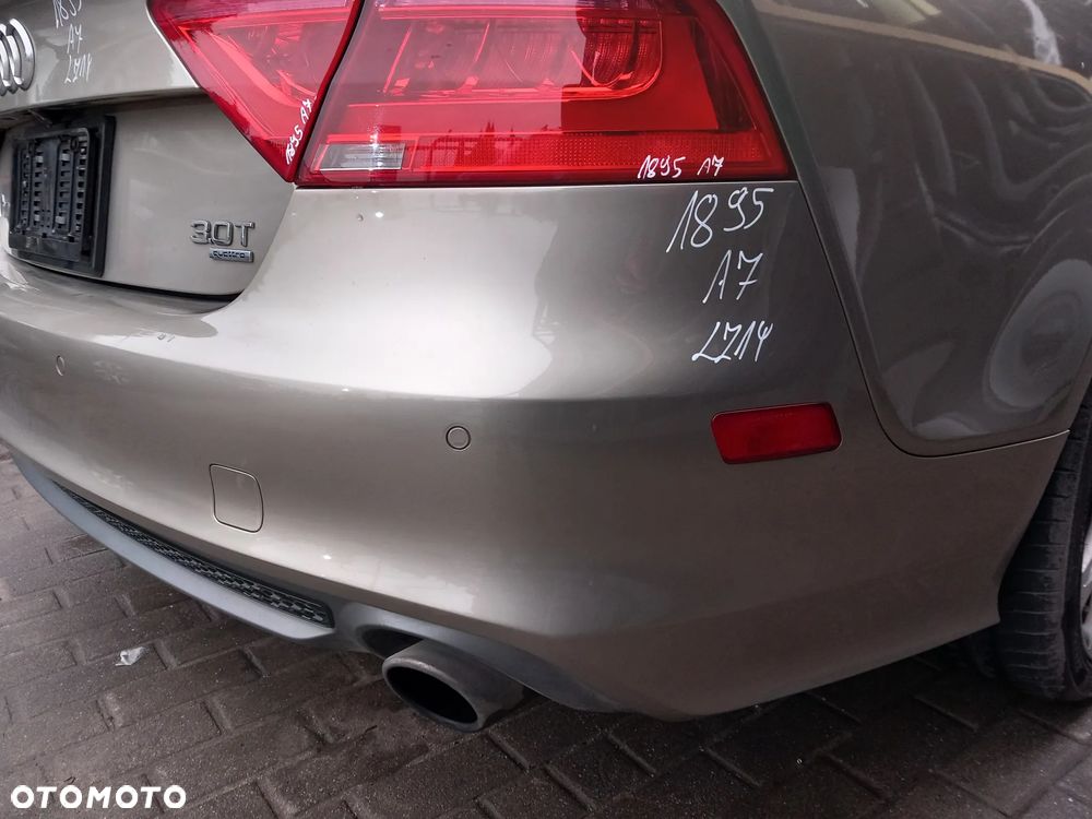 AUDI A7 ZDERZAK TYLNY TYŁ S-LINE USA PARKTRONIC KOLOR: LZ1Y - 3